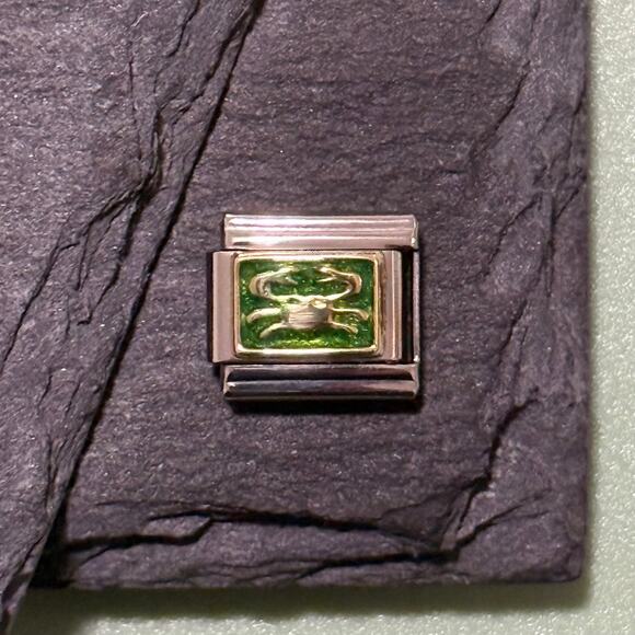 Cancer the Crab Zodiac Italian Charm Bracelet Link - Picture 1 of 1
